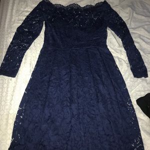 Blue lace bridesmaid